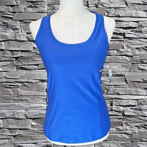 NWT Marika Pwr Tek Sports Work-Out Tank Bra (Removable Pads) Blue-Yellow Med - Picture 9 of 9